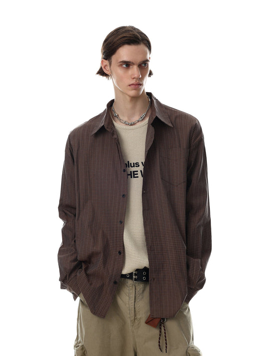 The Retro Grid Cotton Shirt