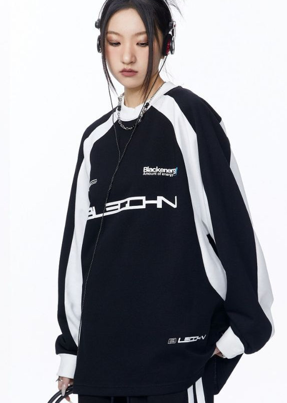 SPORTY CREW NECK SWEAT SHIRTS