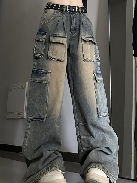 RETRO VINTAGE DENIM CARGOPANTS