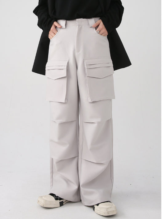 DESIGN STRAIGHT CARGOPANTS (2COLOR)