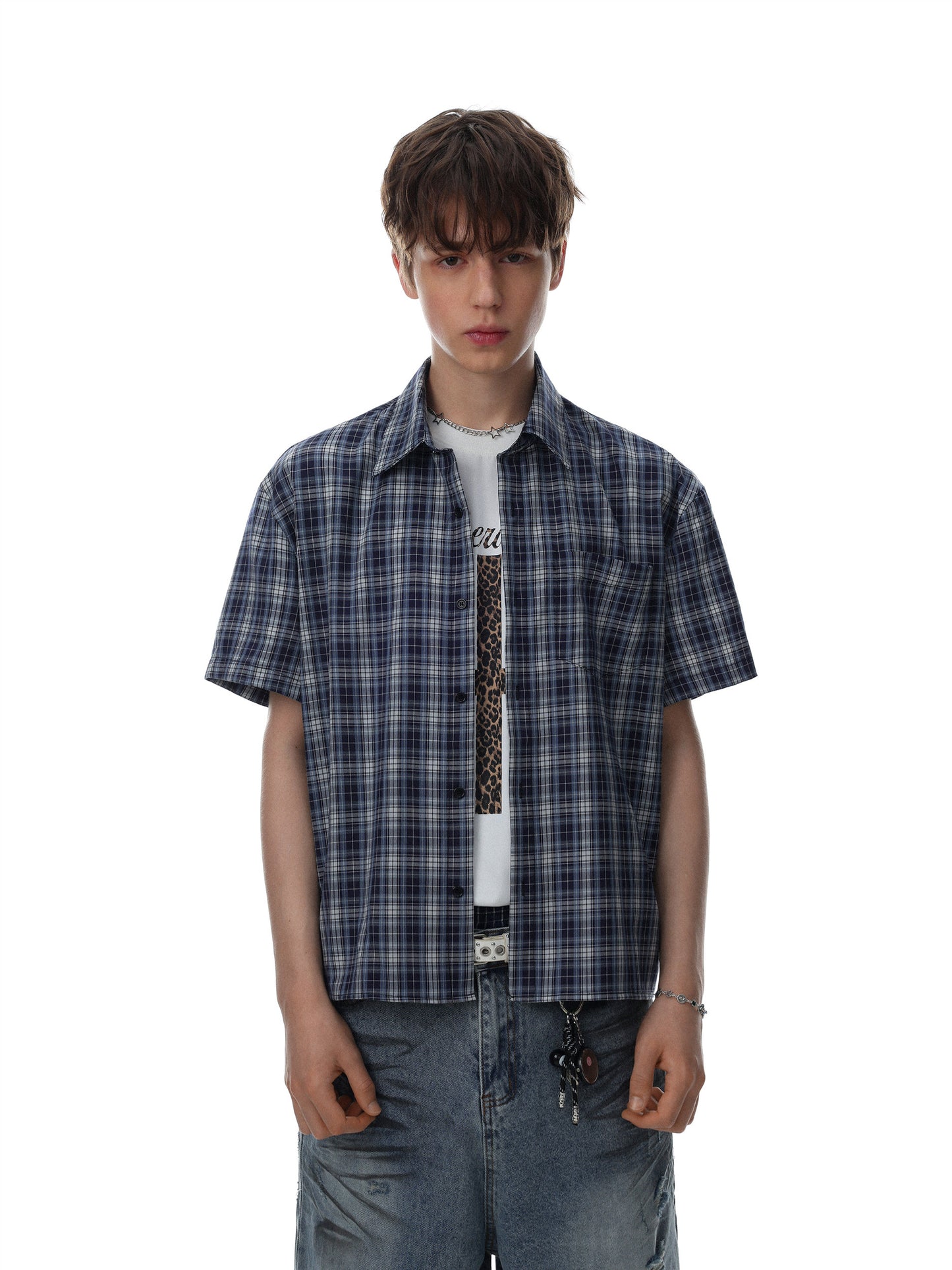 West Coast Plaid Short Sleeve Shirt (2color)