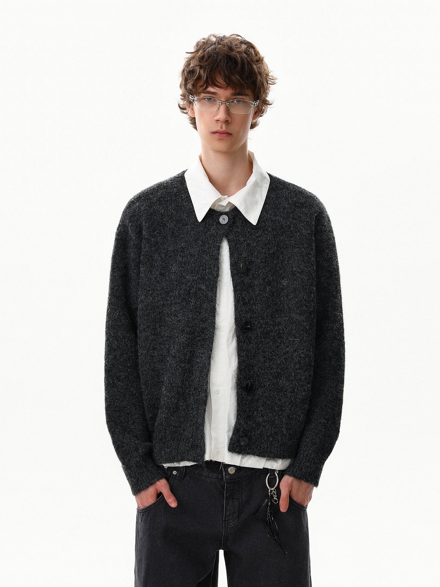 Wool Crewneck Cardigan (2color)