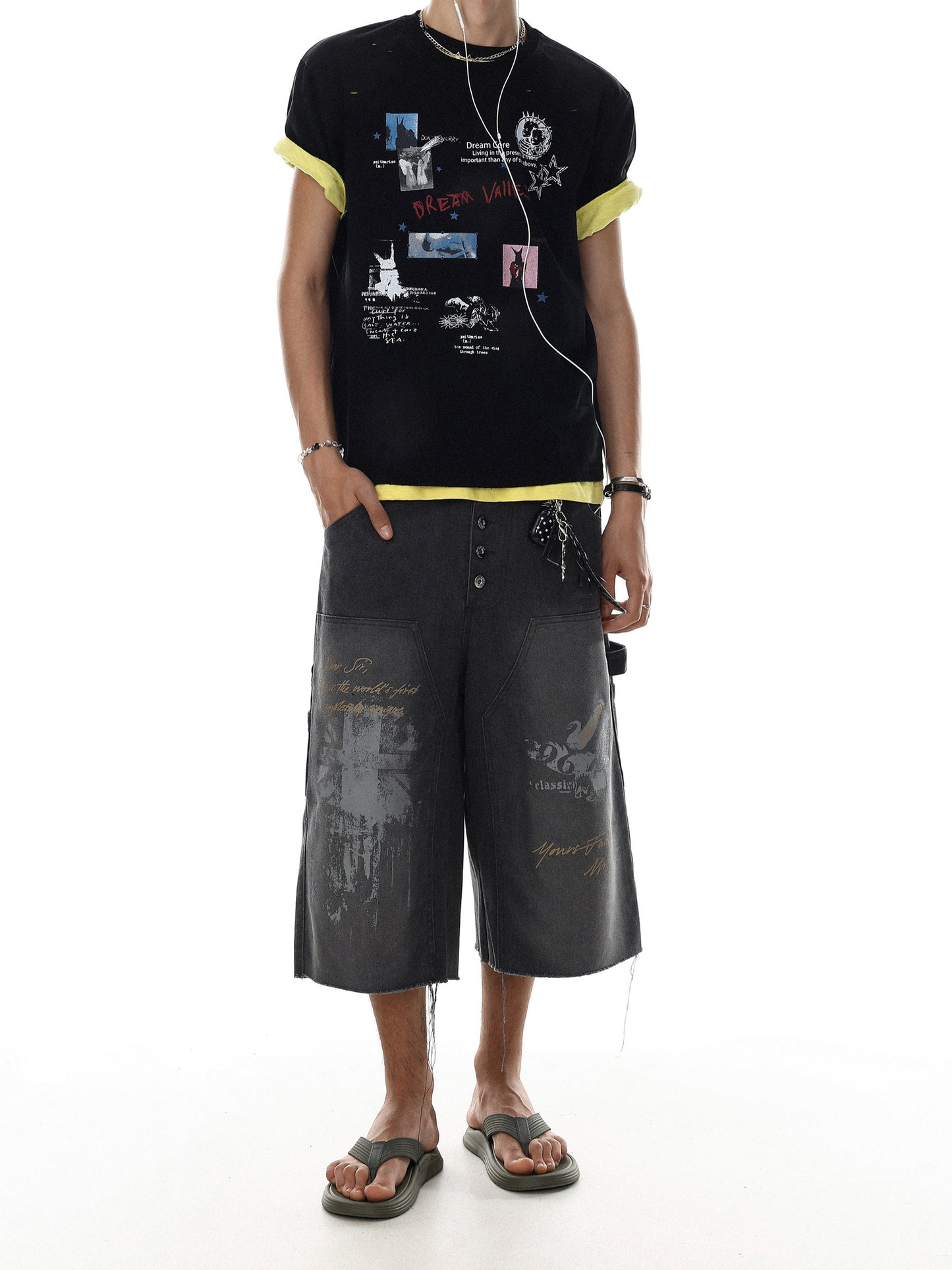 Street Vintage Wide Cropped Denim