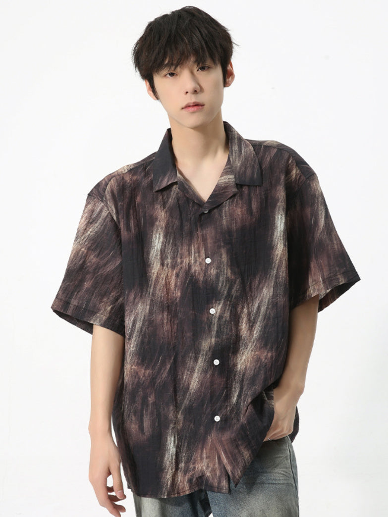 Tie Dye Open coller Shirt (2color)