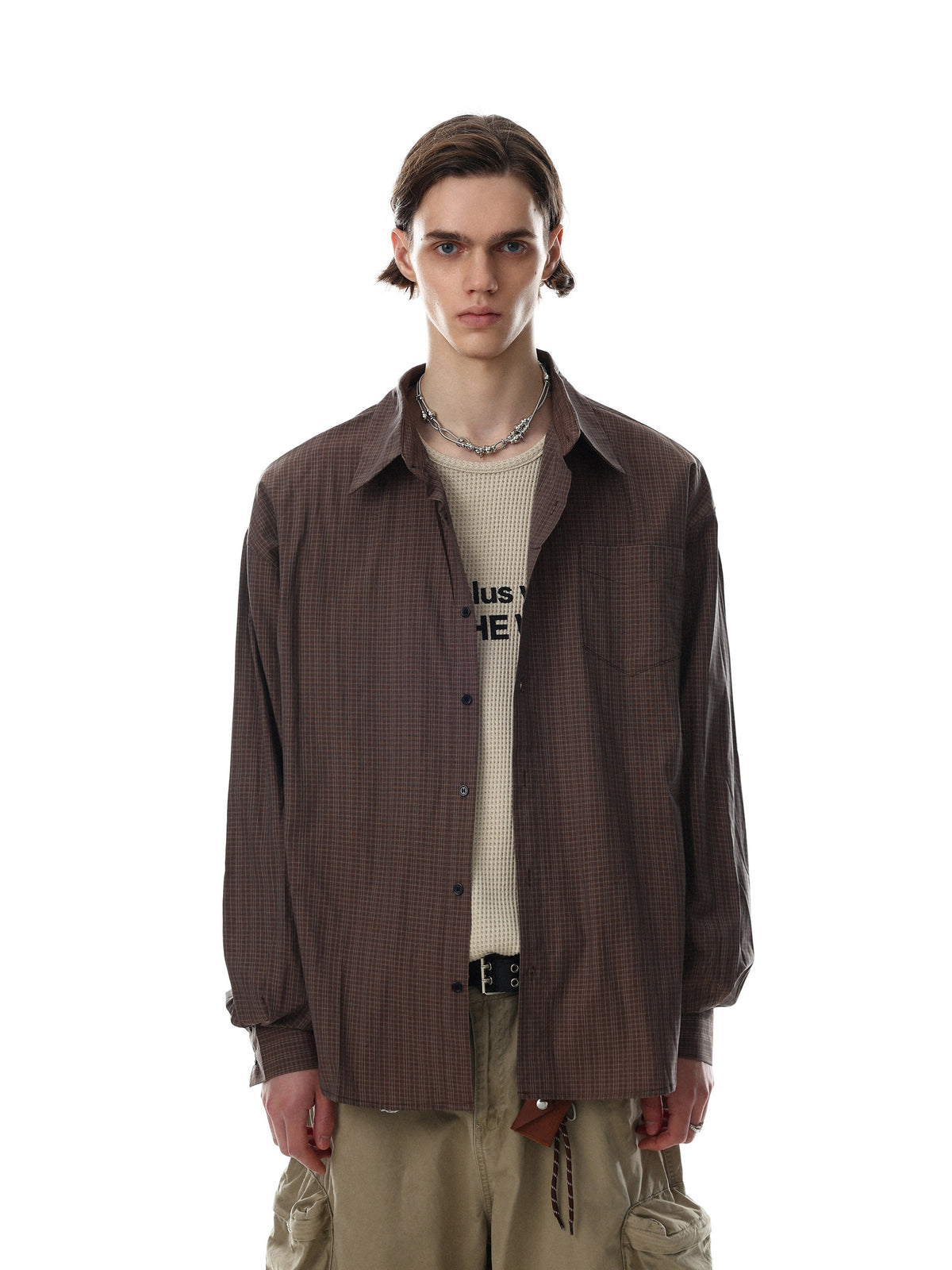 The Retro Grid Cotton Shirt