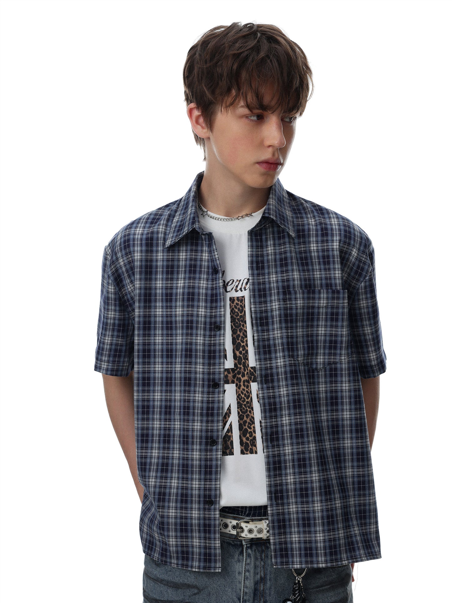 West Coast Plaid Short Sleeve Shirt (2color)