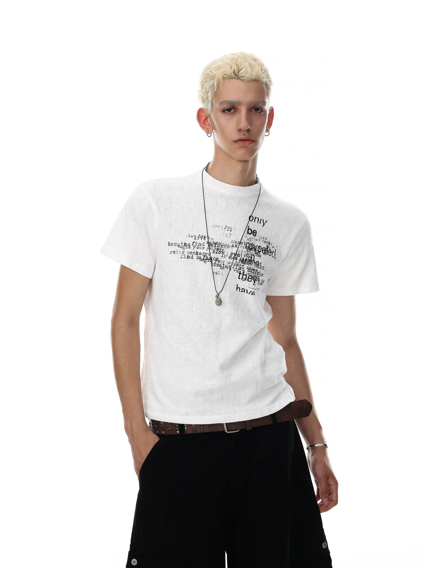 Asymmetric Typography Casual Tee