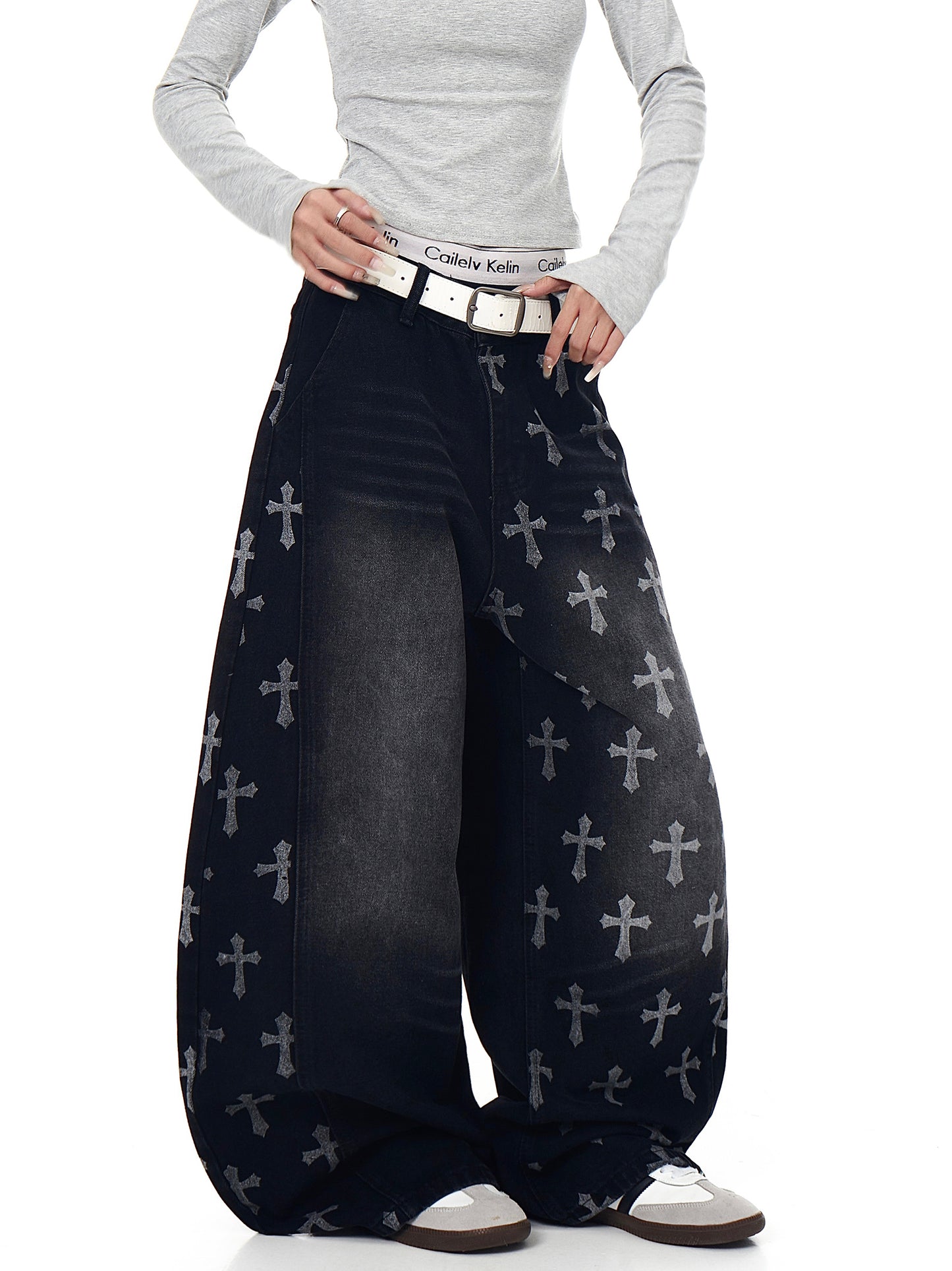 Cross Baggy Denim (2color)