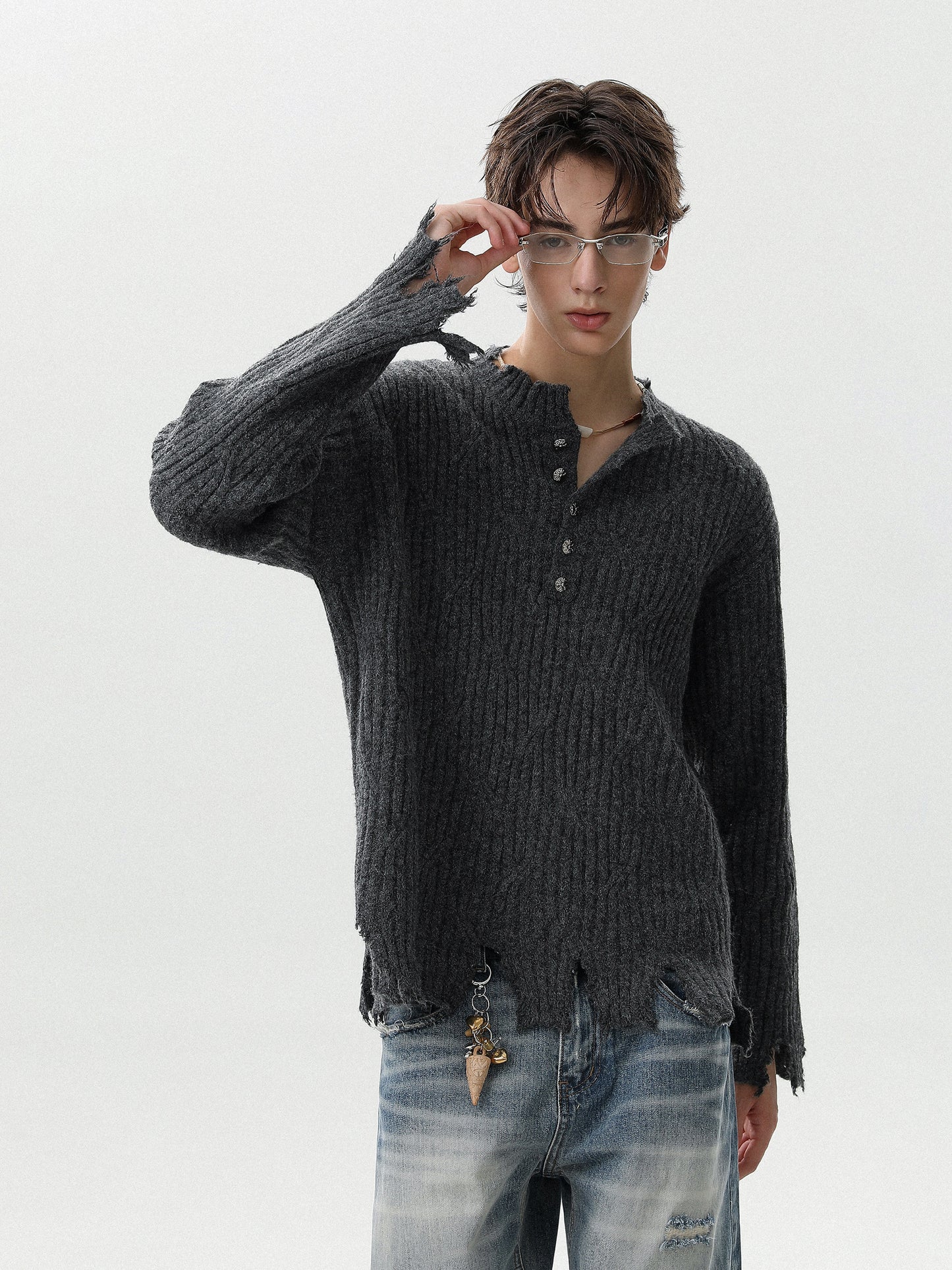 Damage Henlyneck Knit (2color)