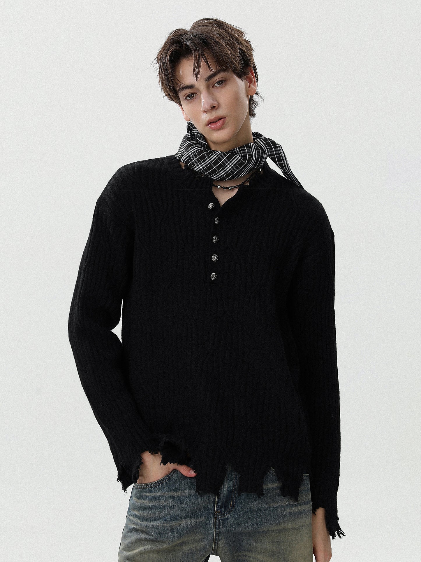 Damage Henlyneck Knit (2color)