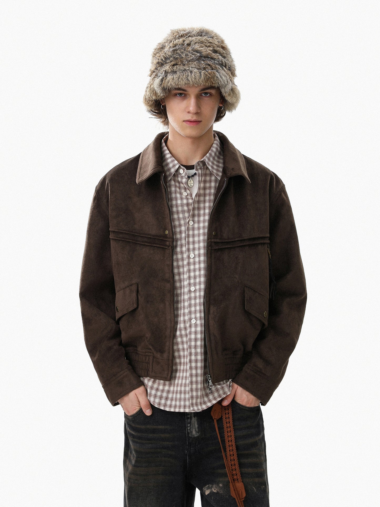 Suede Zipup Military Blouson (2color)