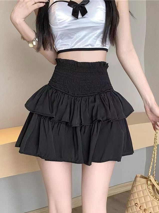 SHORT RUFFLE SKIRT (2color)