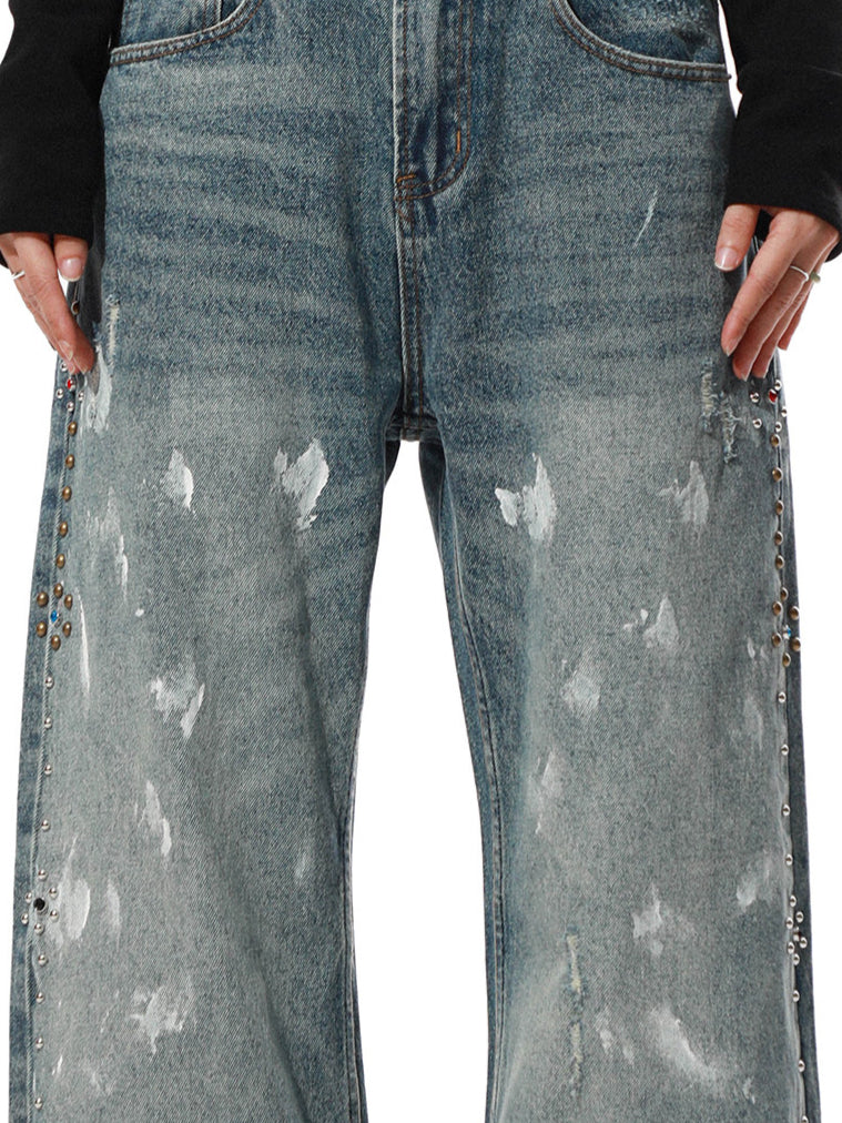 Studs Essential Painting Baggy Denim
