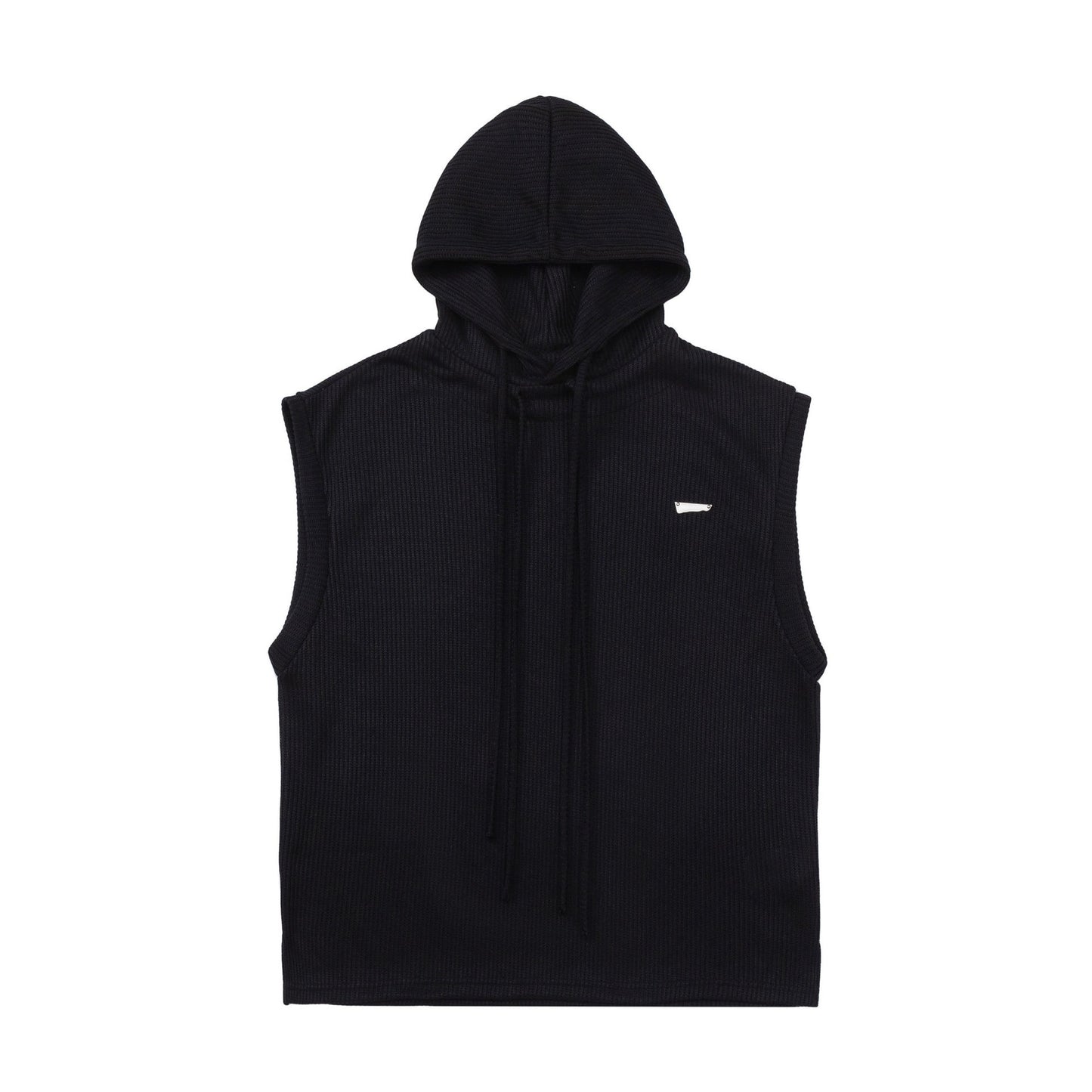 KNIT HOODIE VEST (2COLOR)