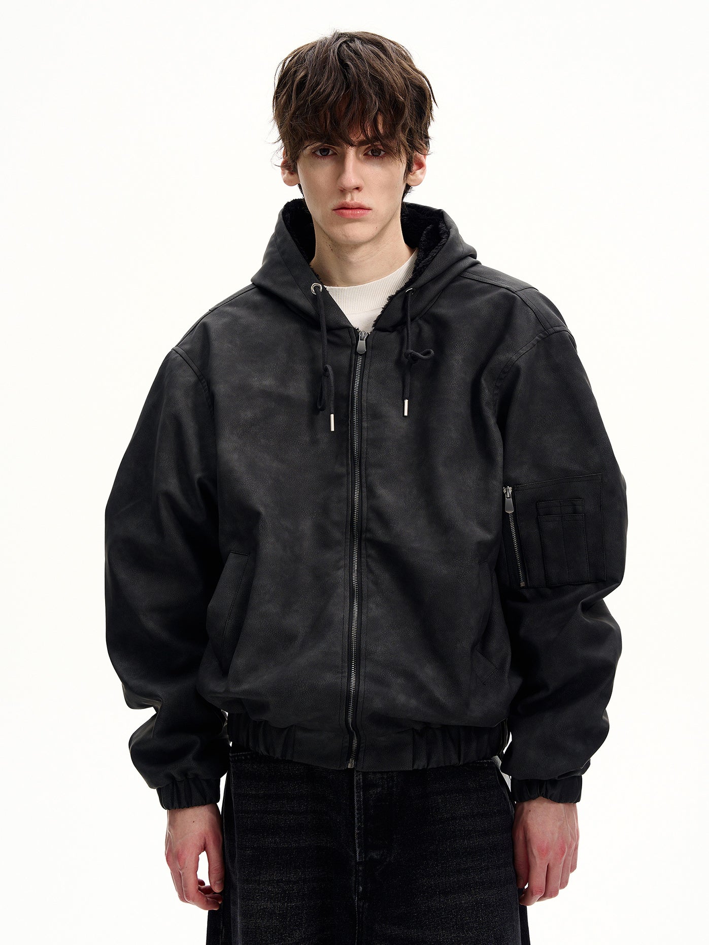 Suede Outer Hoodie (3color)