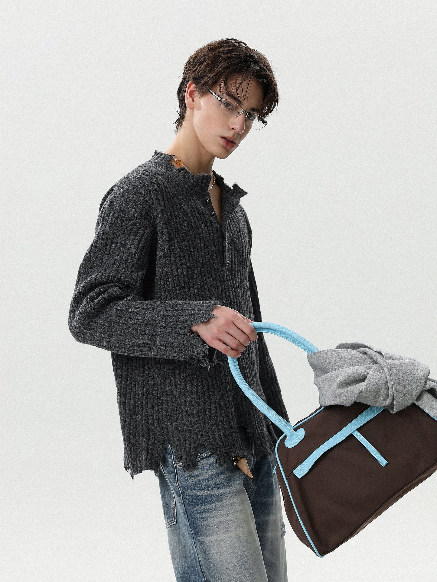 Damage Henlyneck Knit (2color)