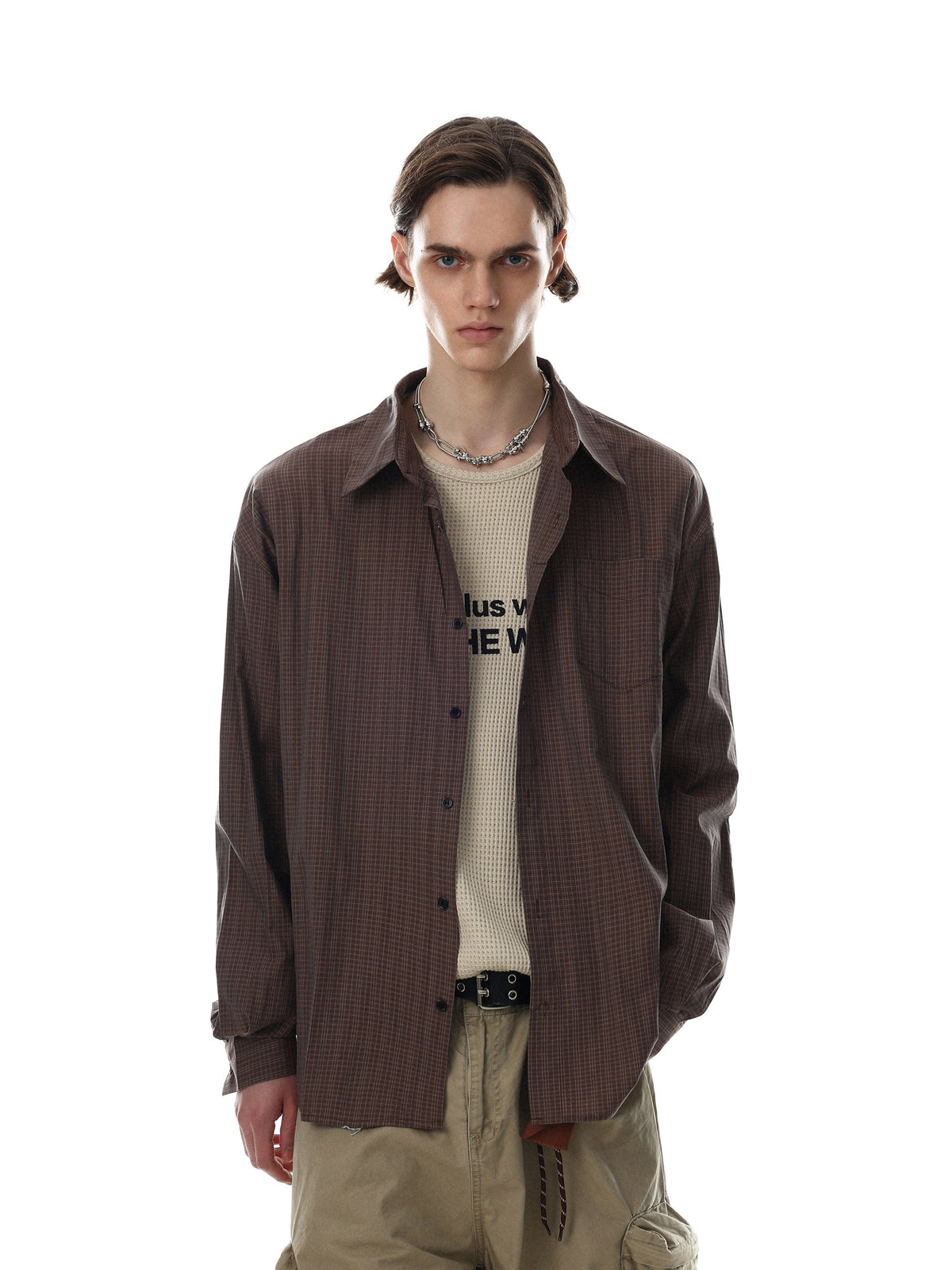 The Retro Grid Cotton Shirt