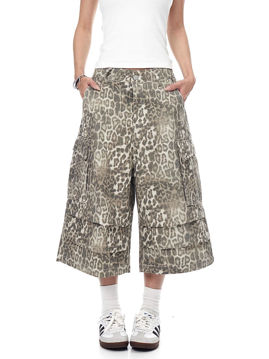 Leopard Jorts