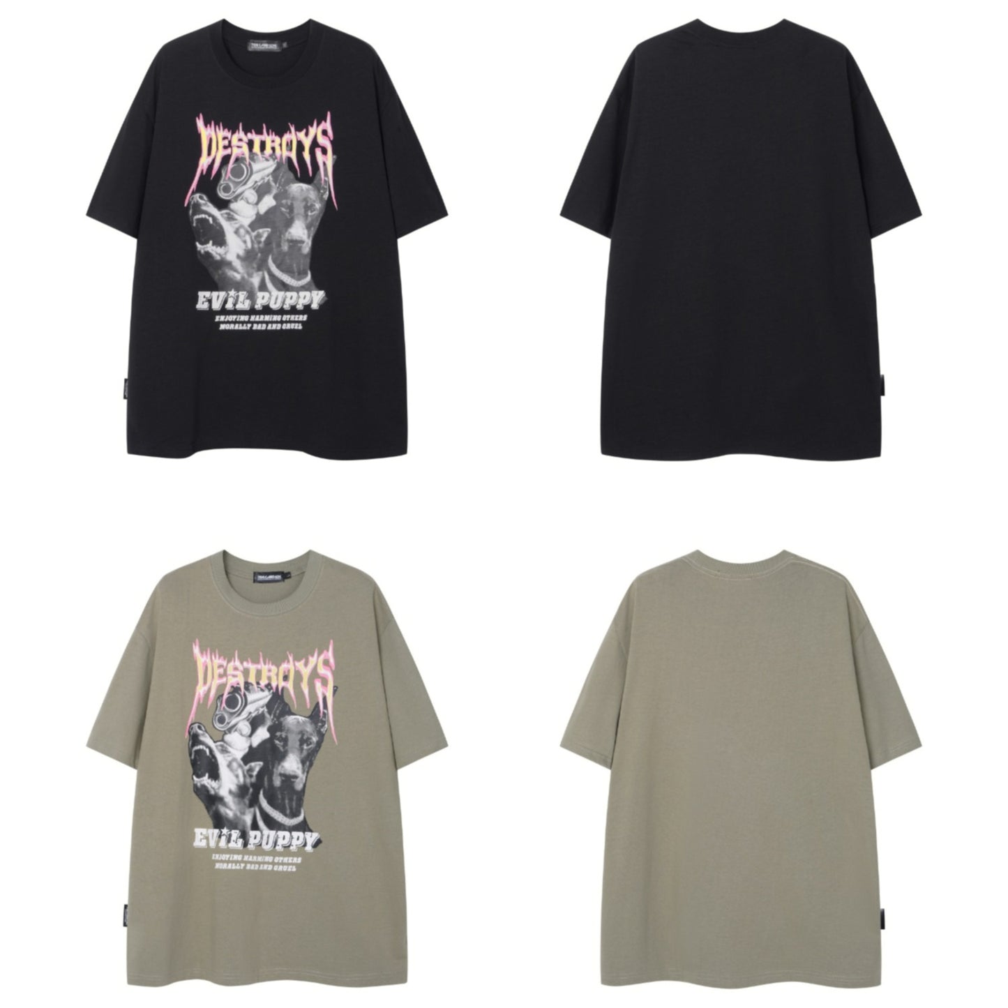 Doberman Print T-shirt (2color)