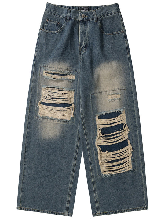 BAGGY DAMEGE DENIM (2COLOR)