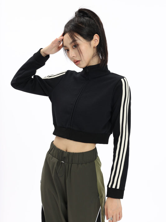 CROPPED SIMPLE TRACK JACKET (8COLOR)