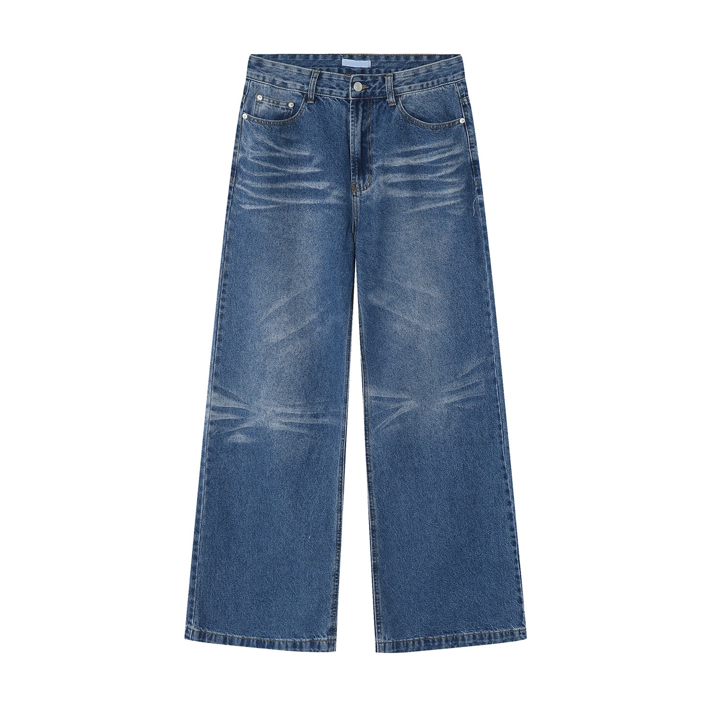 Washed Whisker Wide Denim (2color)