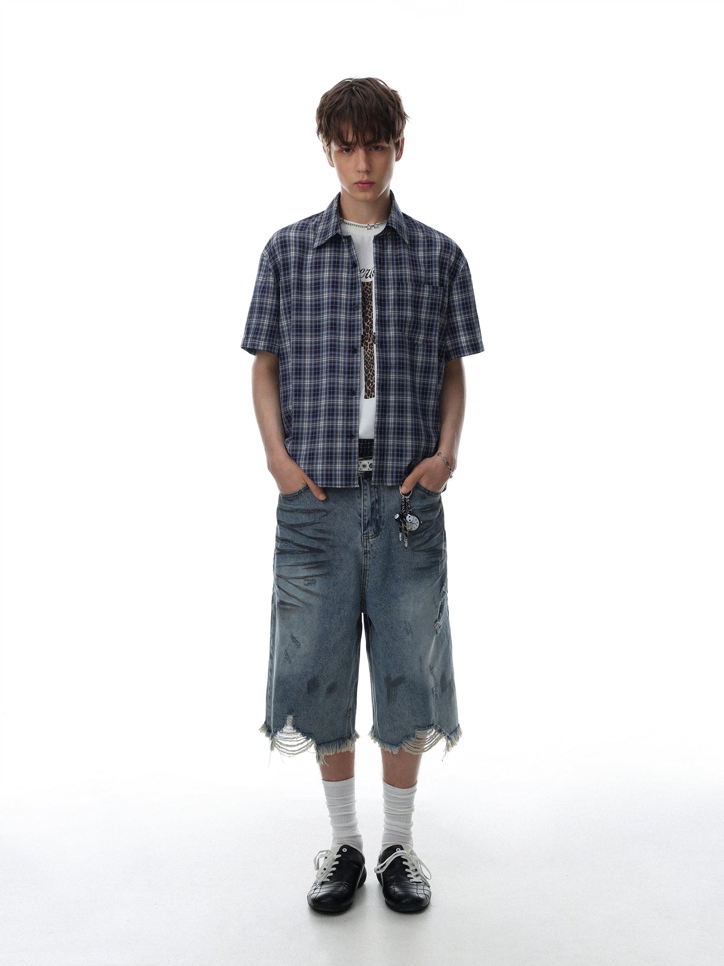West Coast Plaid Short Sleeve Shirt (2color)