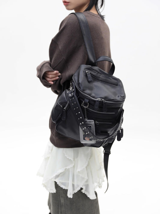 Leather Studs Backpack