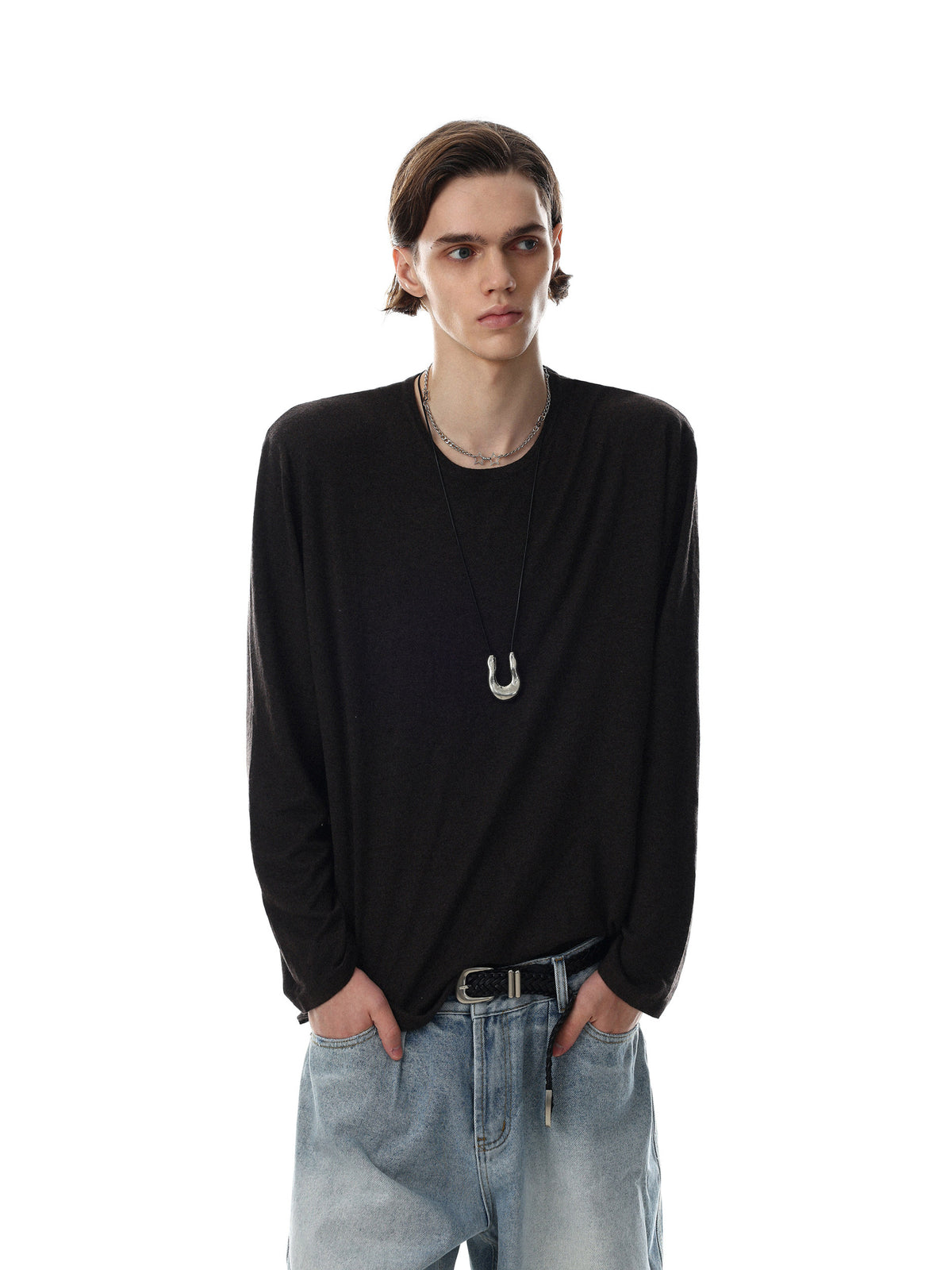 Classic Mock-Rib Oversized Long-Tee(3colors)