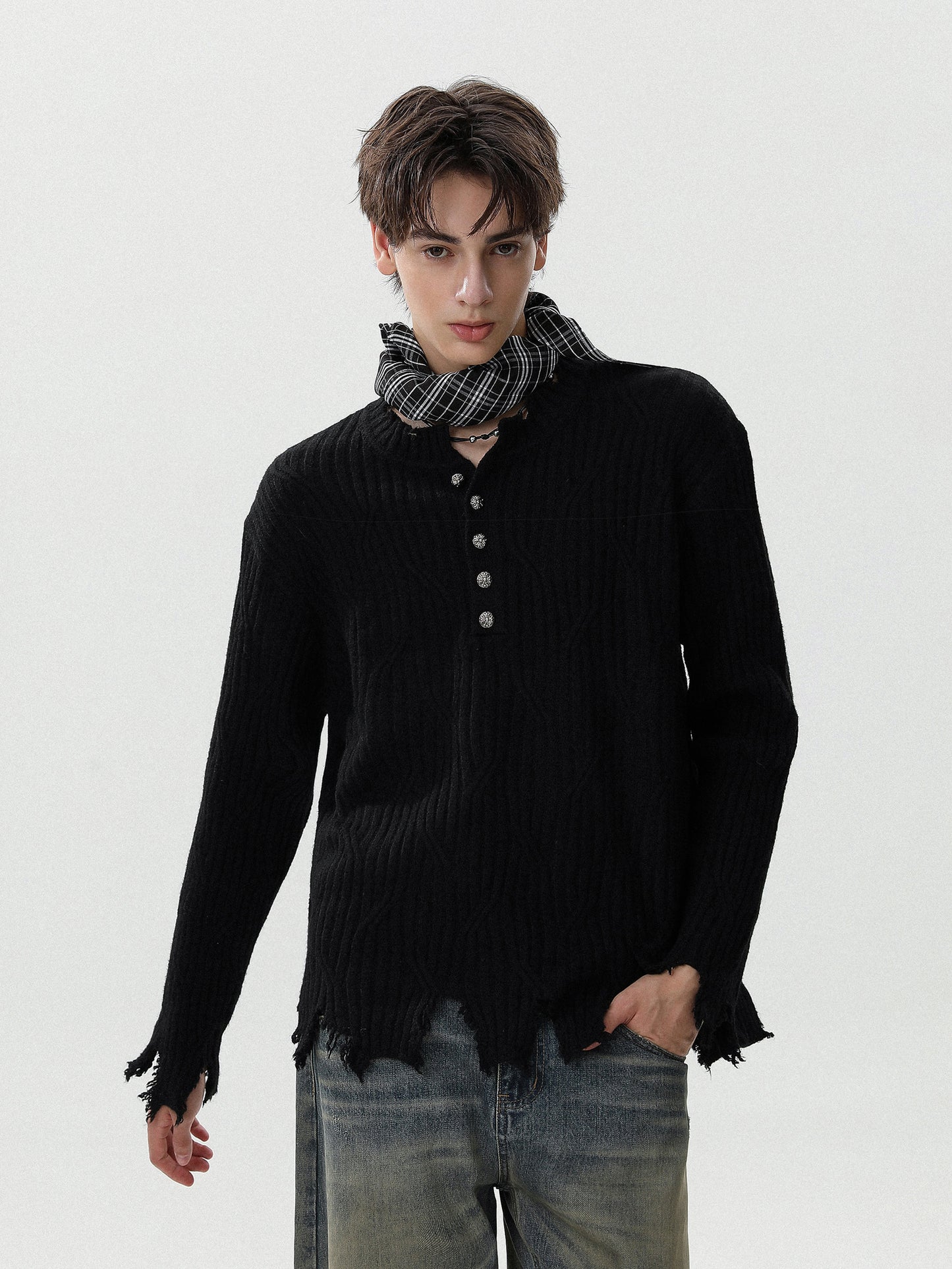 Damage Henlyneck Knit (2color)