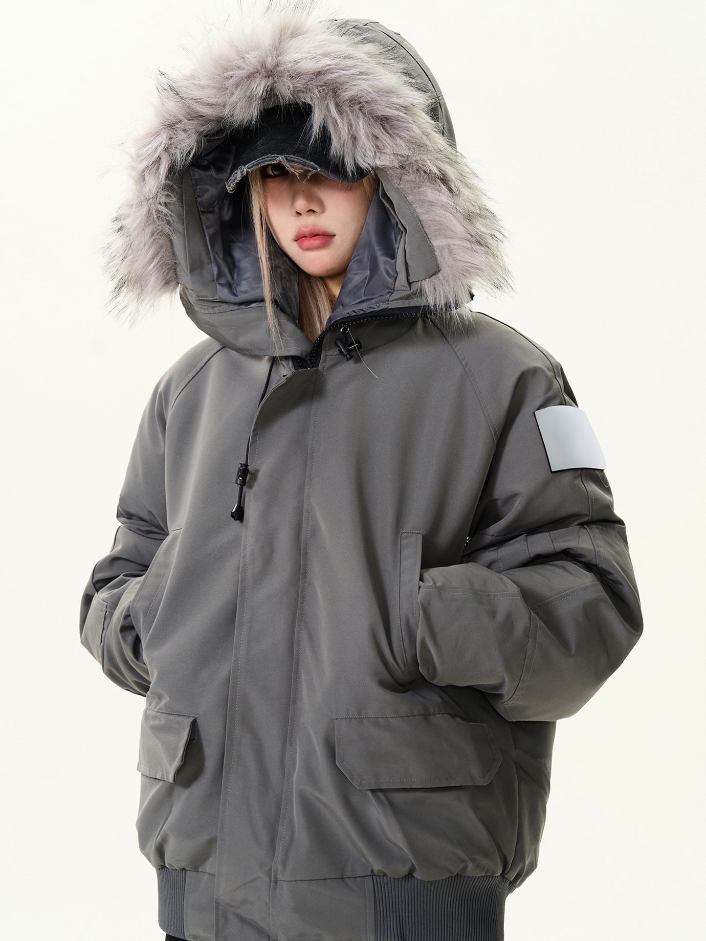 Adjustable Fur Mountain Down Jacket