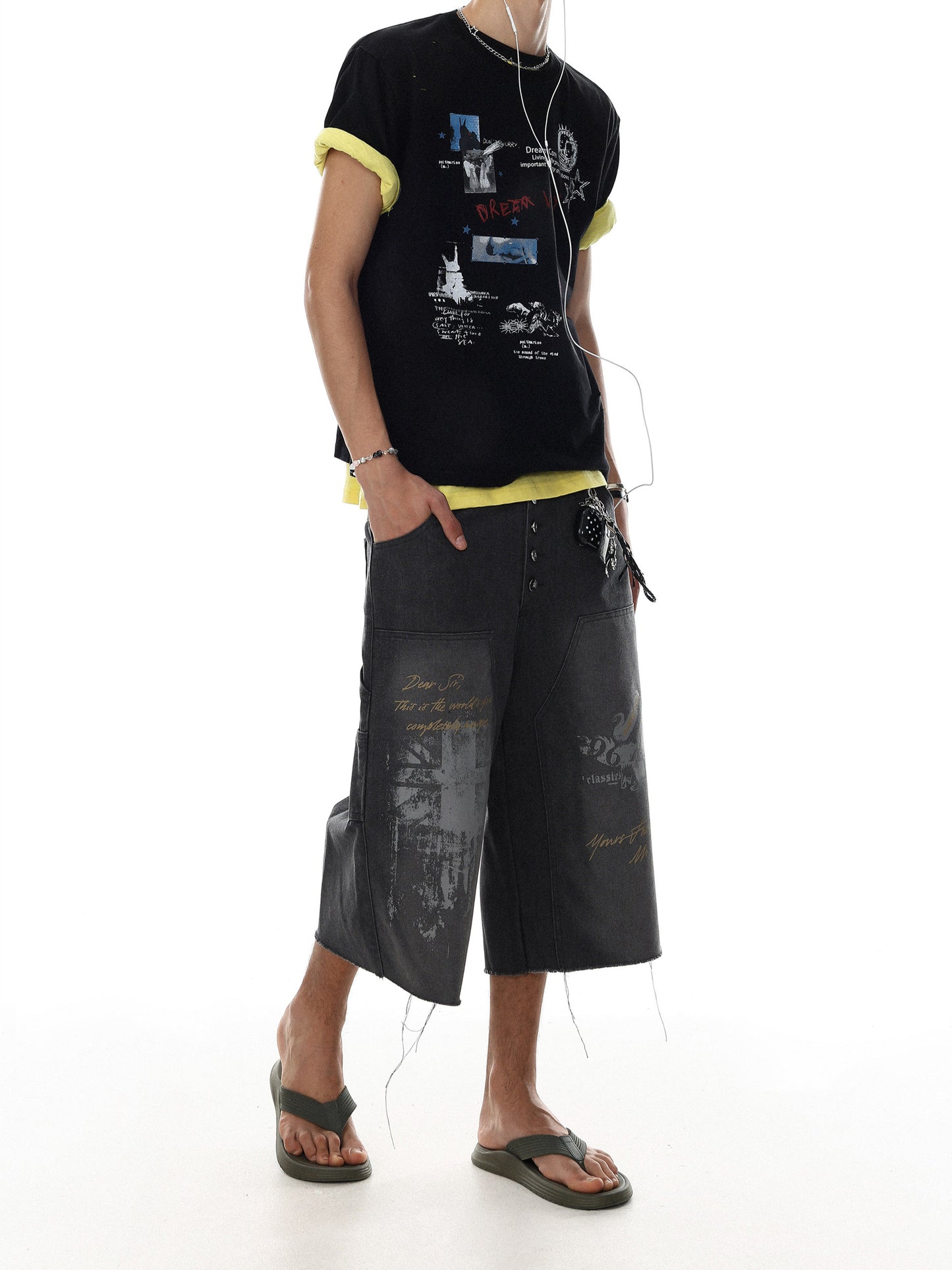 Street Vintage Wide Cropped Denim