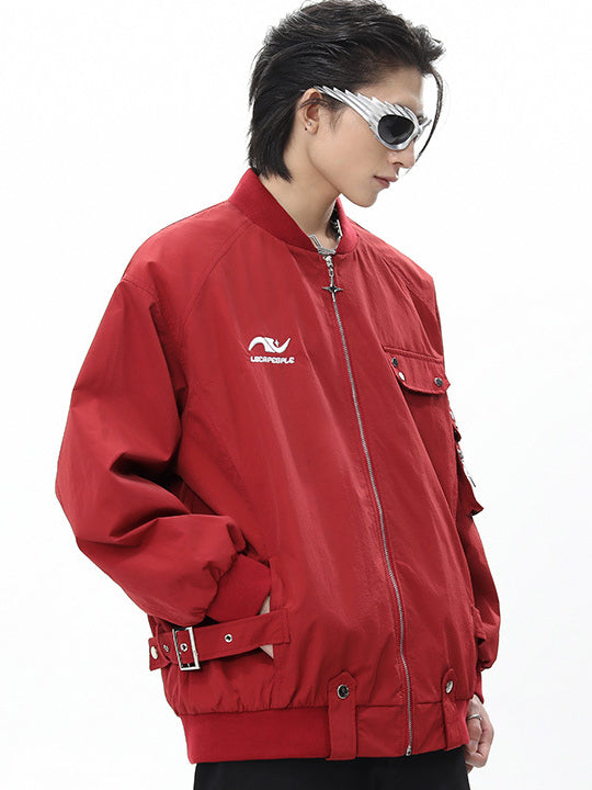 MULTI POCKET BOMBER JACKET (3COLOR)