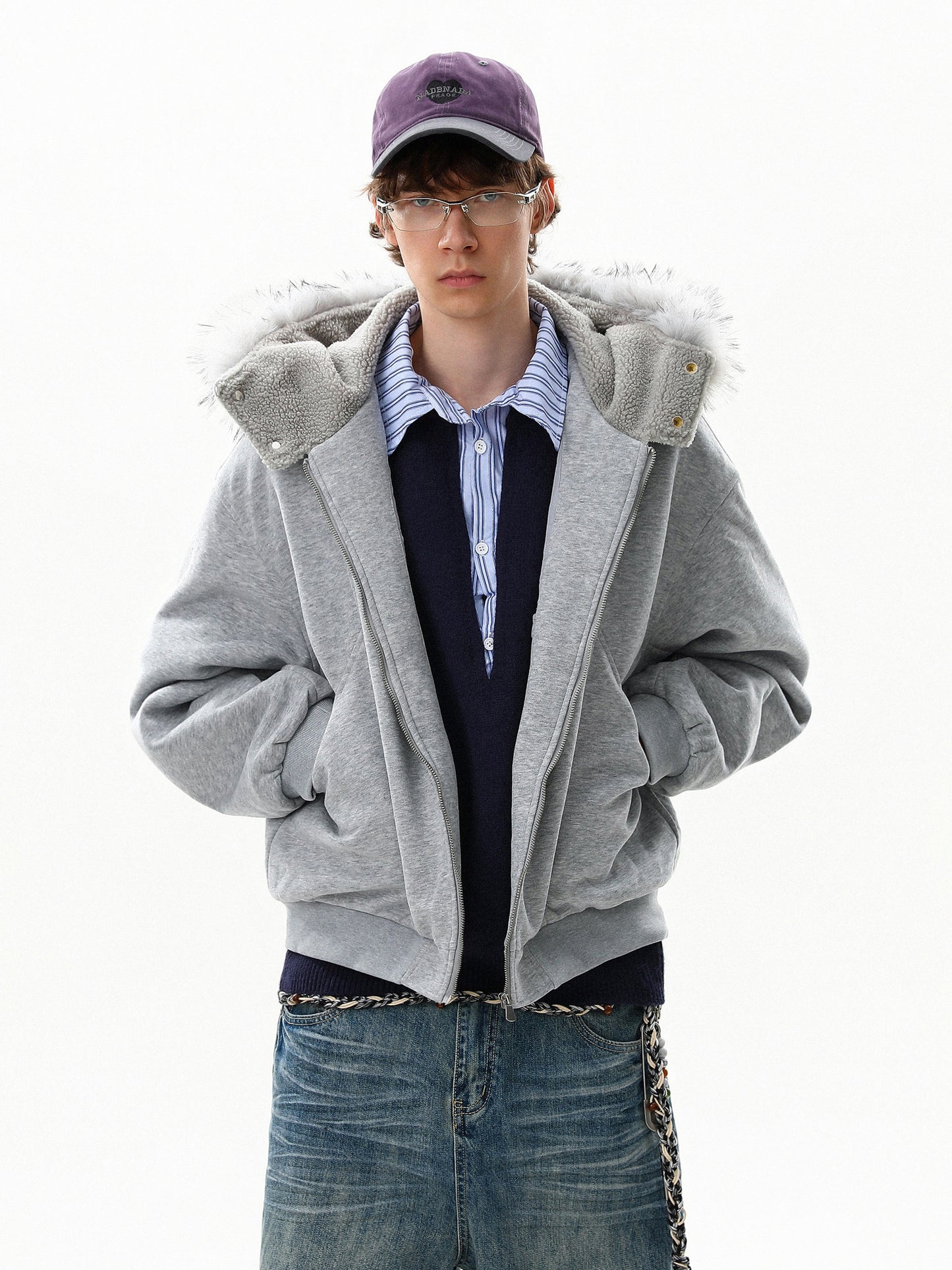 Fur Padded Hoodie (2color)