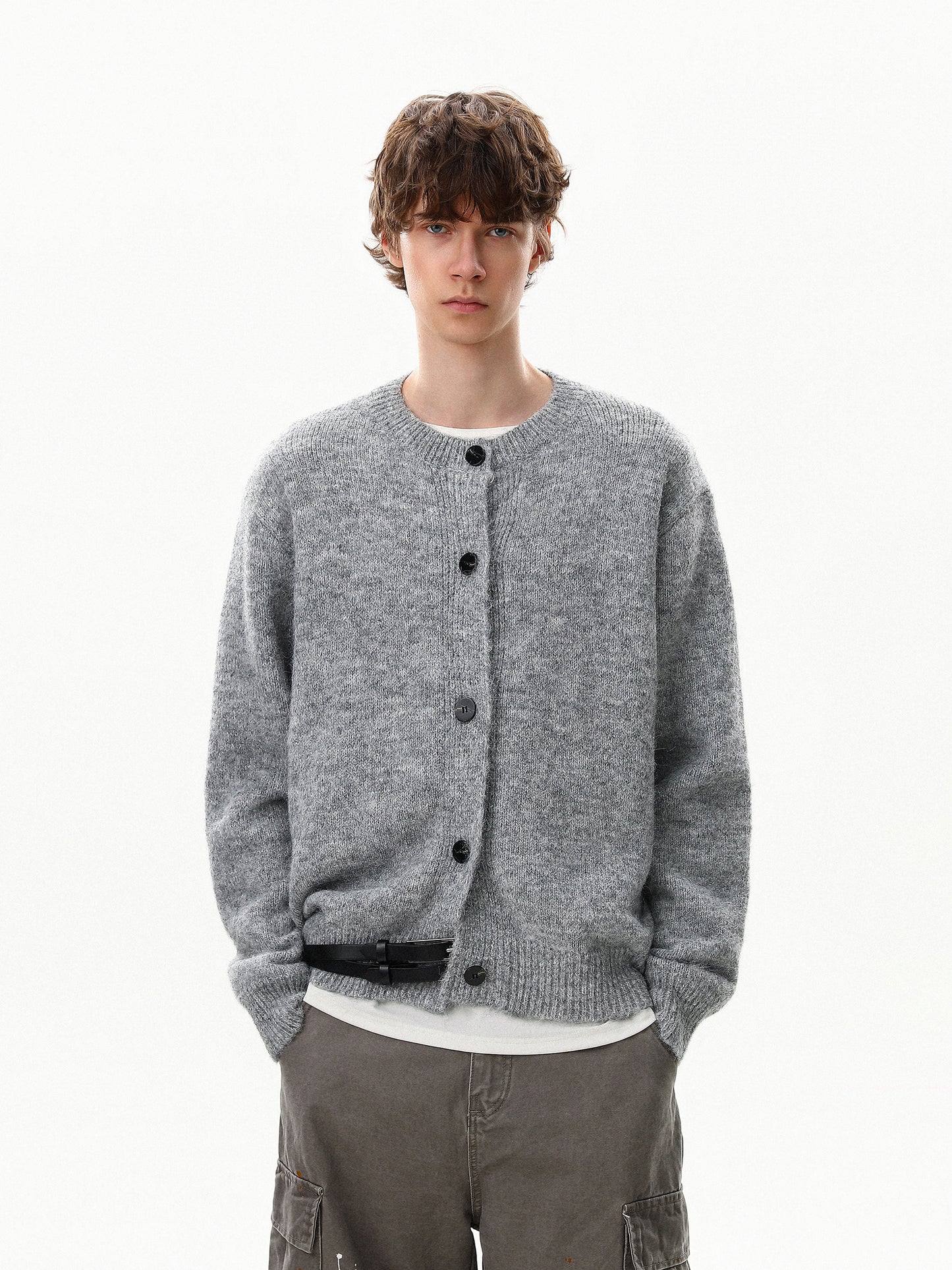 Wool Crewneck Cardigan (2color)