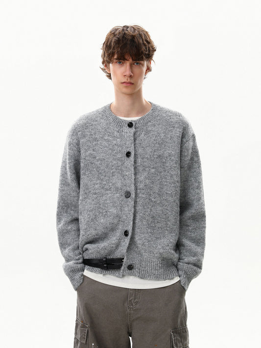 Wool Crewneck Cardigan (2color)