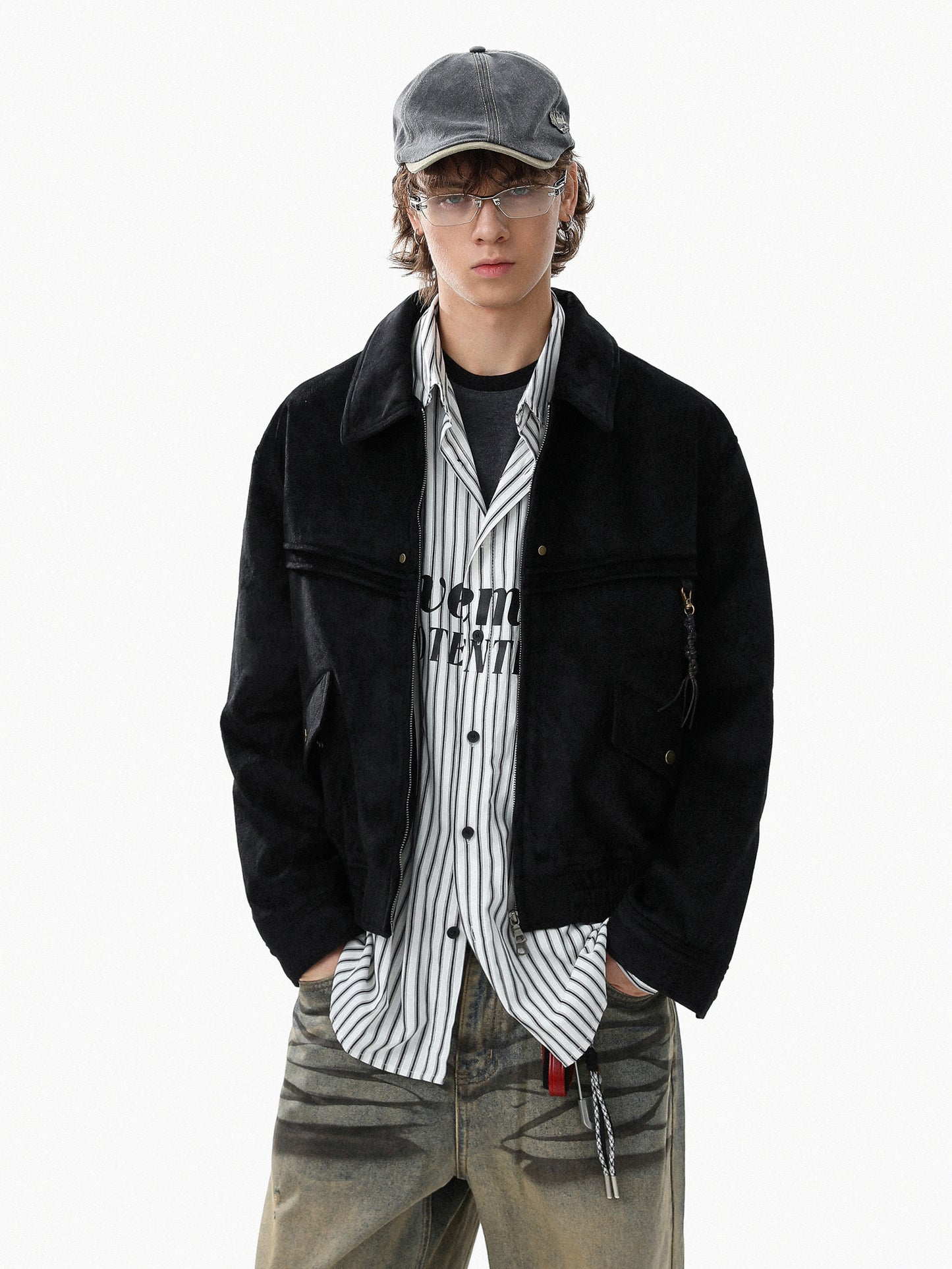 Suede Zipup Military Blouson (2color)