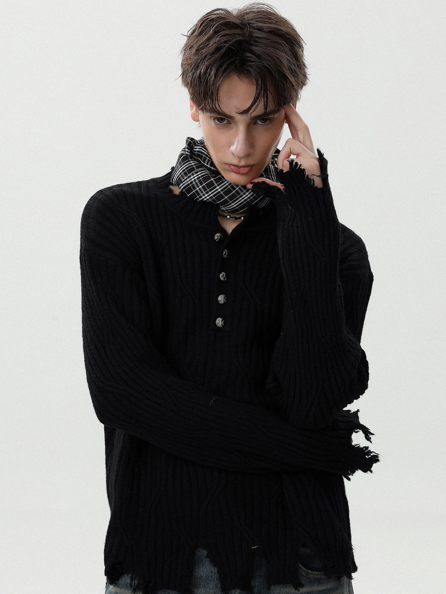 Damage Henlyneck Knit (2color)