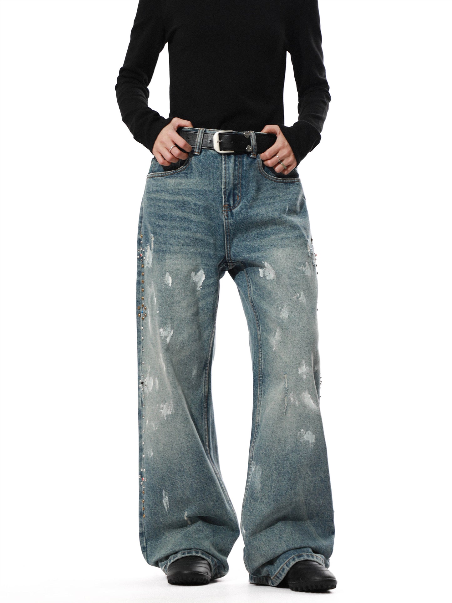 Studs Essential Painting Baggy Denim