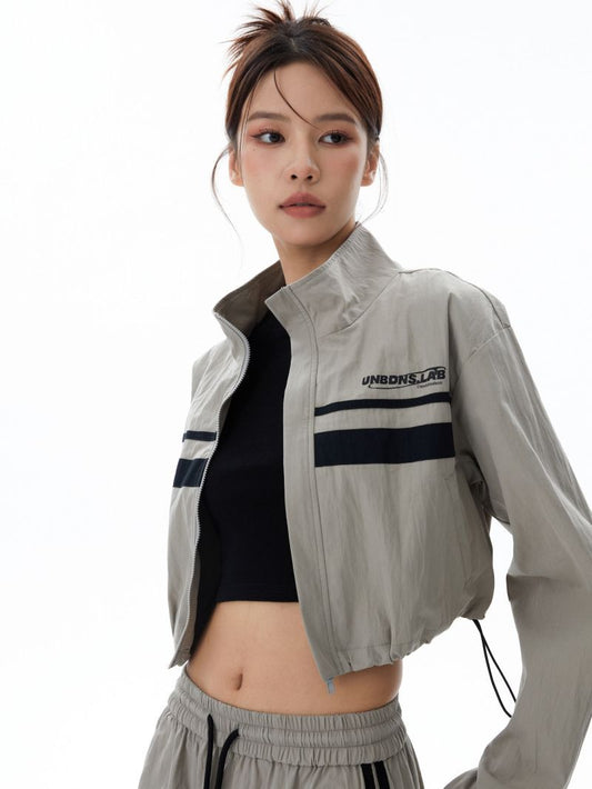 CROPPED NYLON BLOUSON (2COLOR)