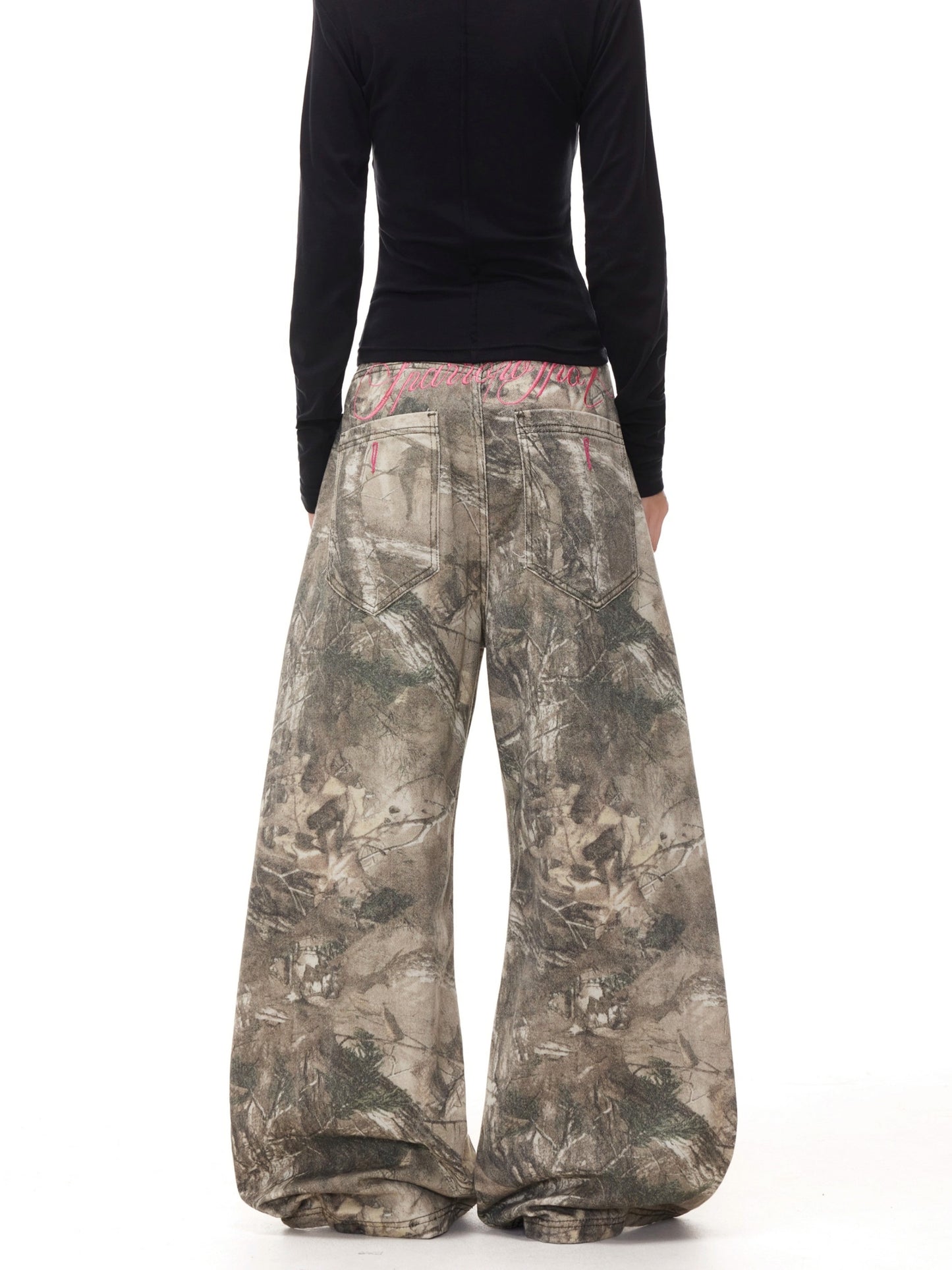 Baggy Realtree Pink Stitch Denim