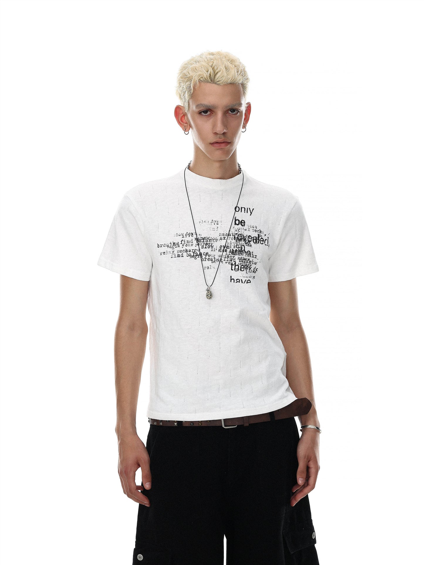 Asymmetric Typography Casual Tee