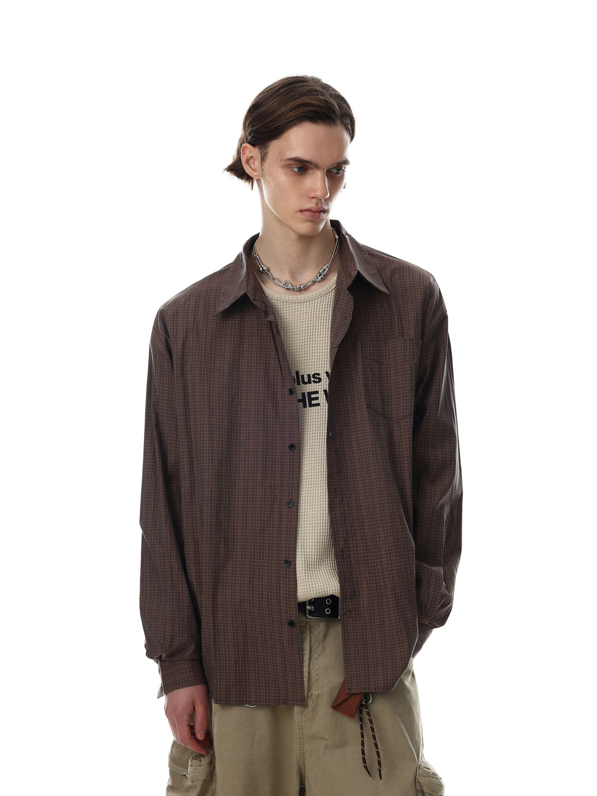 The Retro Grid Cotton Shirt