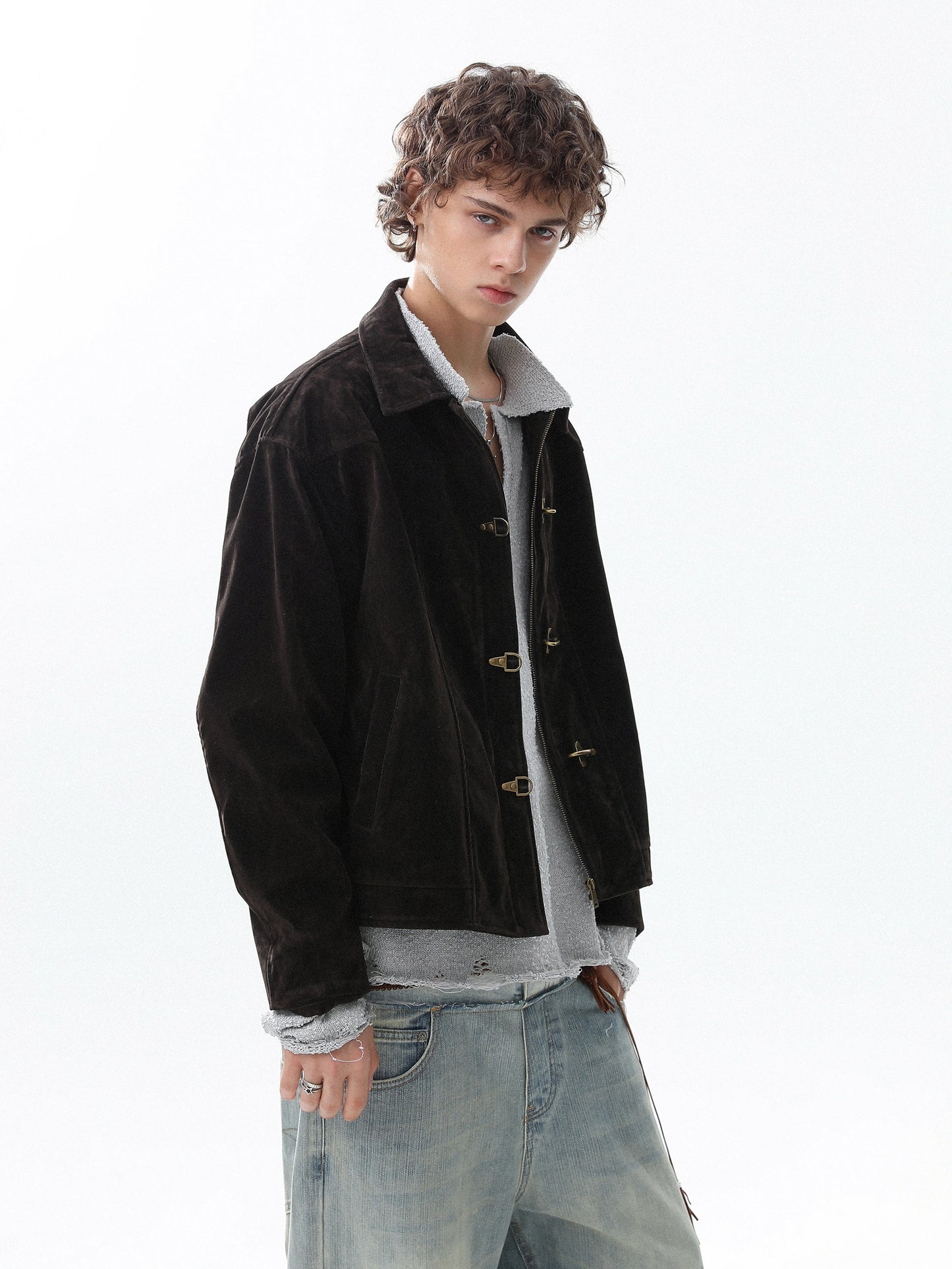 Suede Fireman Jaceket (2color)