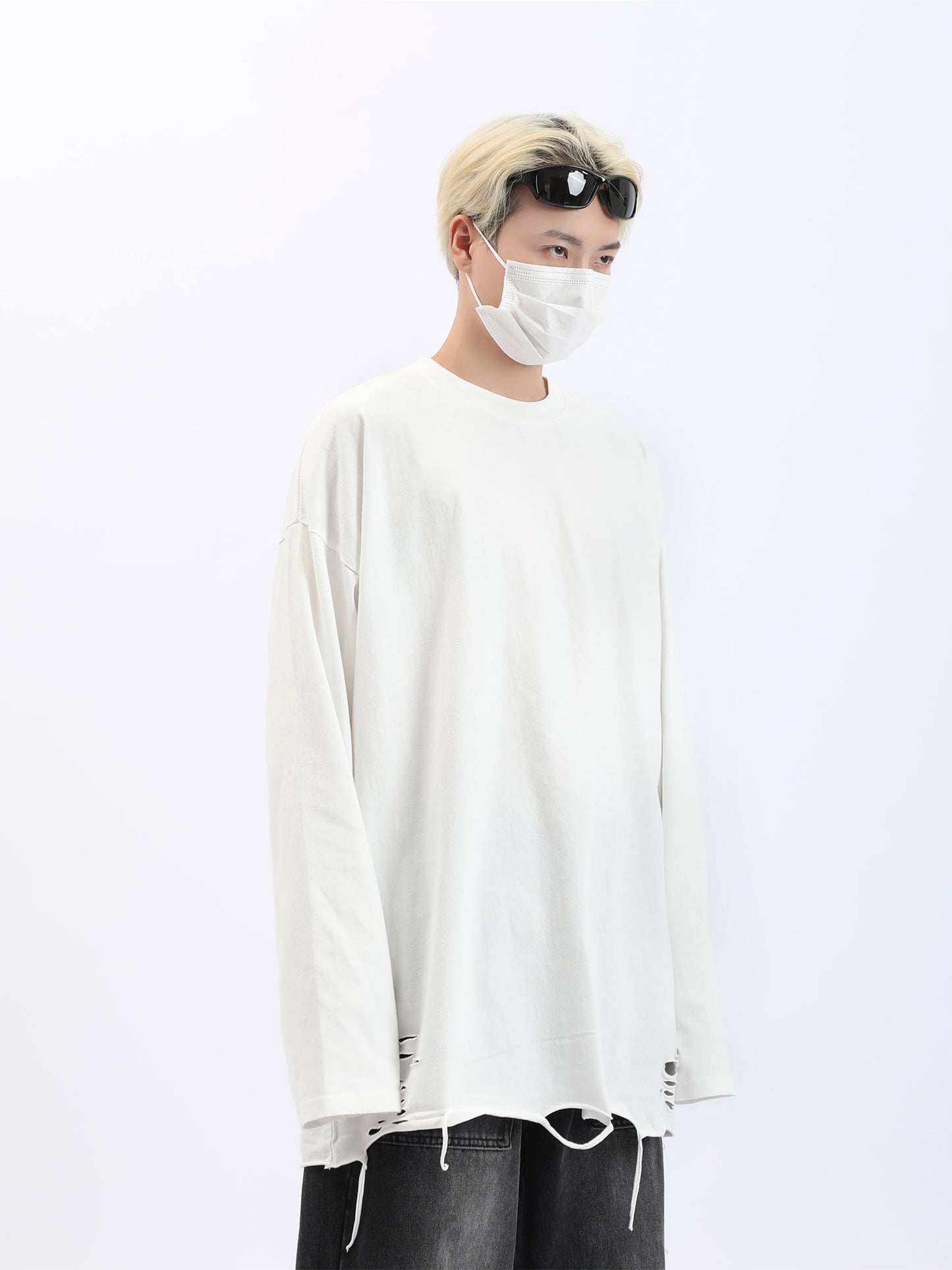 Damage Layered Long T-shirt (2color)