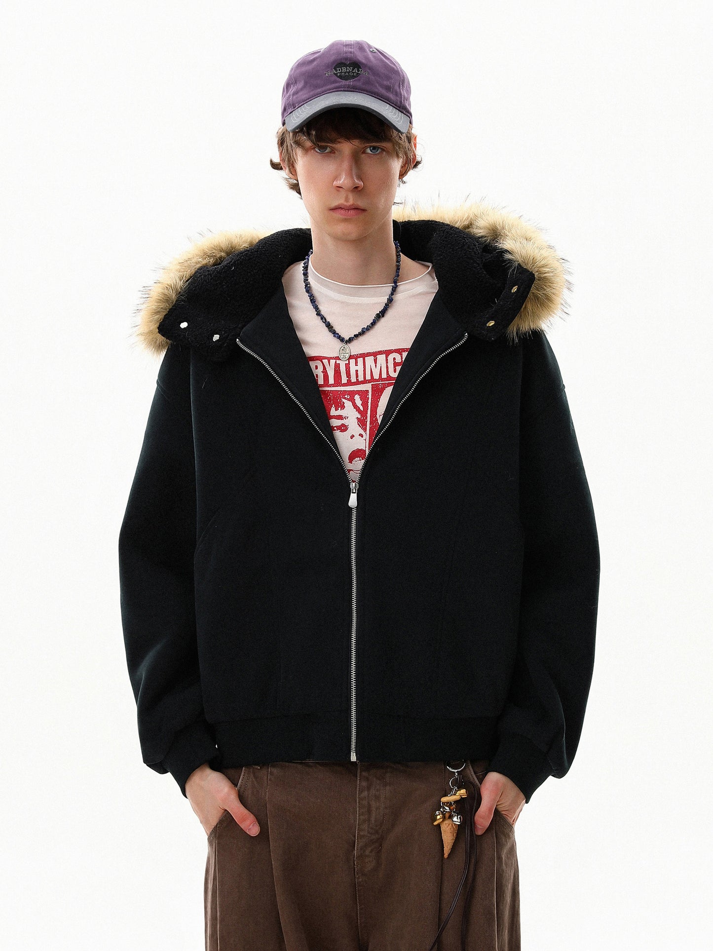 Fur Padded Hoodie (2color)