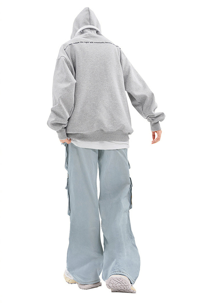 Baggy Denim Cargo Pants (2color)