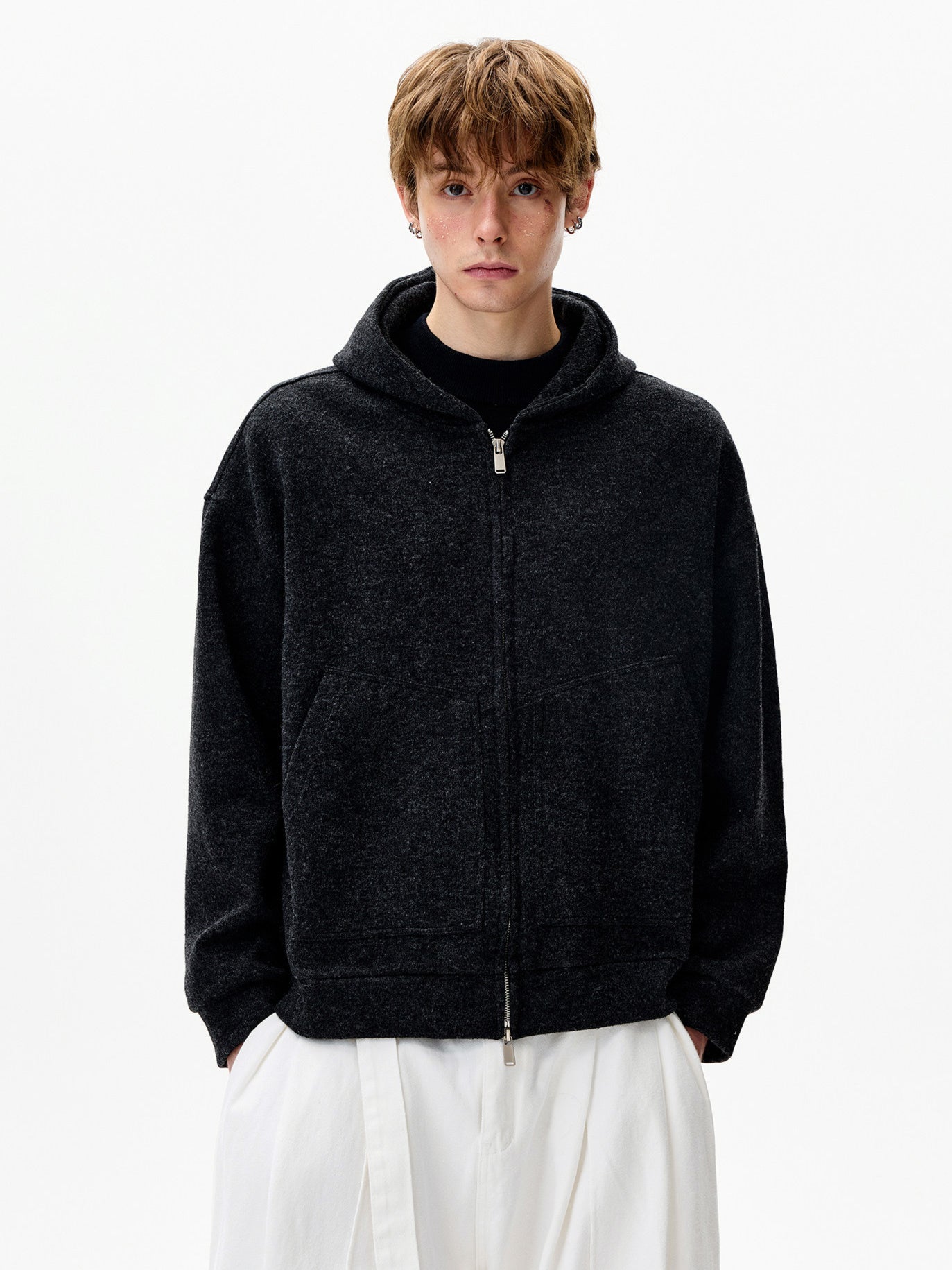Wool Short Hoodie (3color)