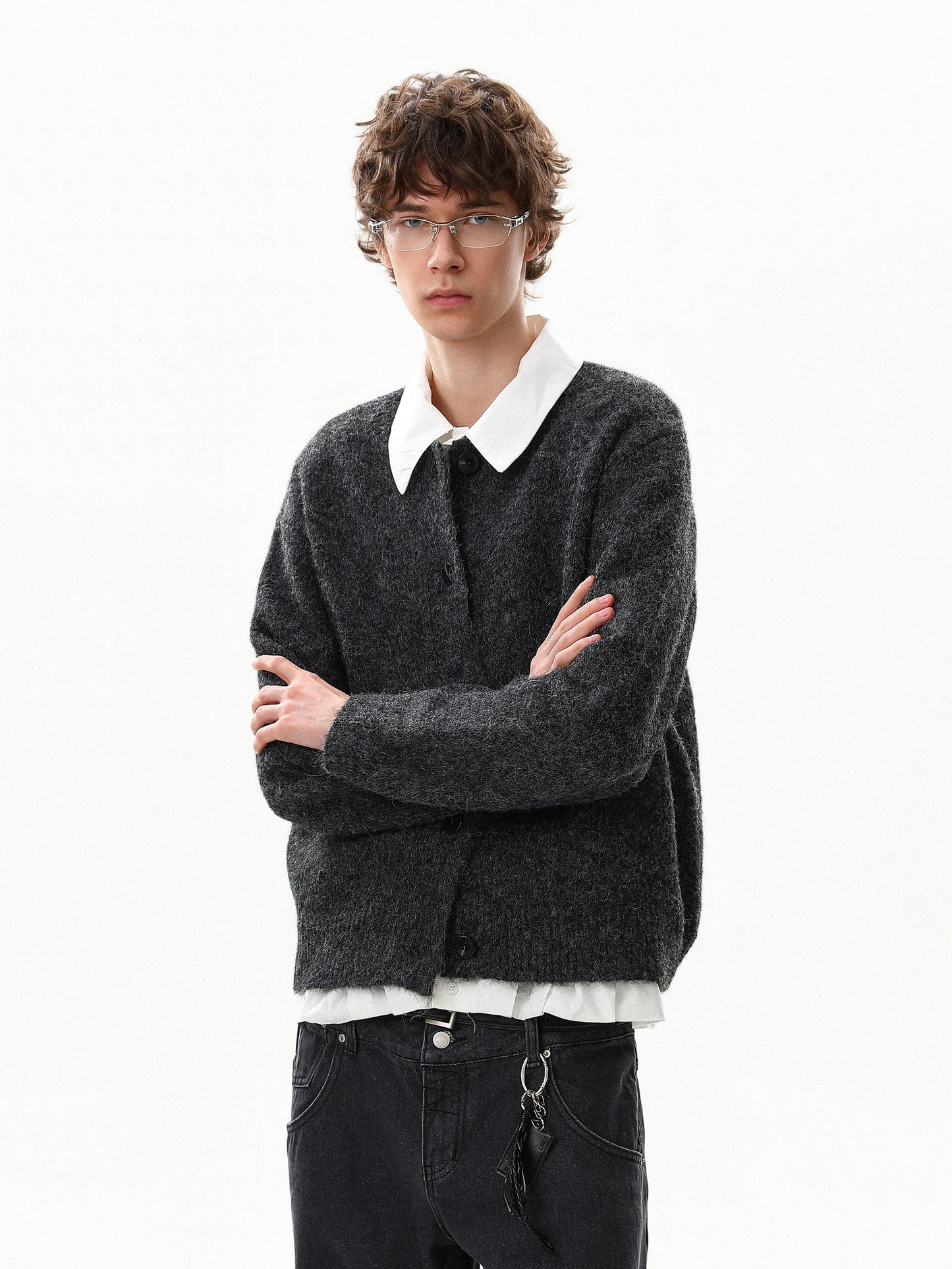 Wool Crewneck Cardigan (2color)