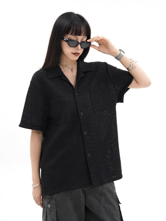 Texture Sheer Shirt (2color)